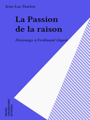 cover image of La Passion de la raison